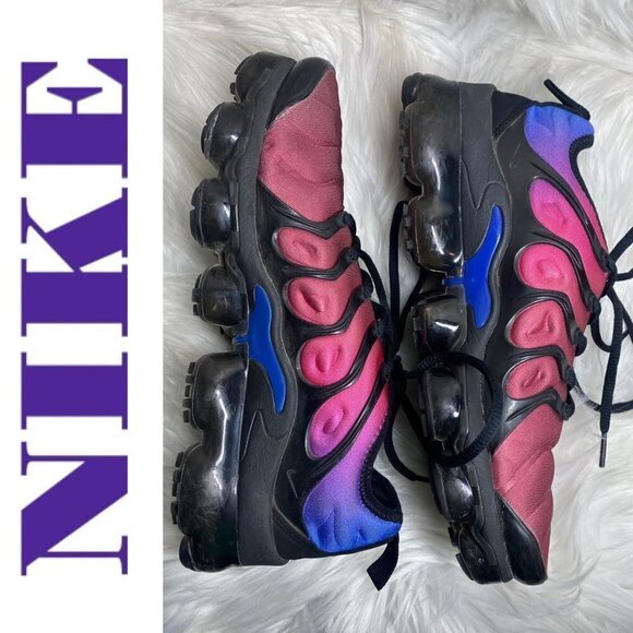NIKE AIR Vapormax Plus Women’s Racer Blue Hyper Red Violet, Size 7 - Picture 5 of 12